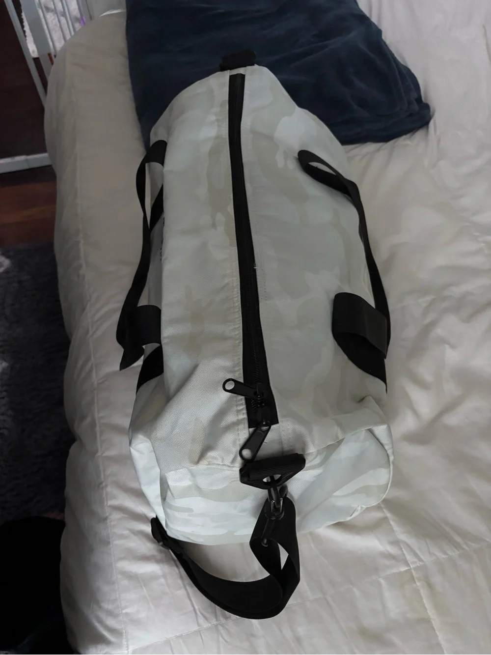 MR Comedy Club White Camo Duffel Bag